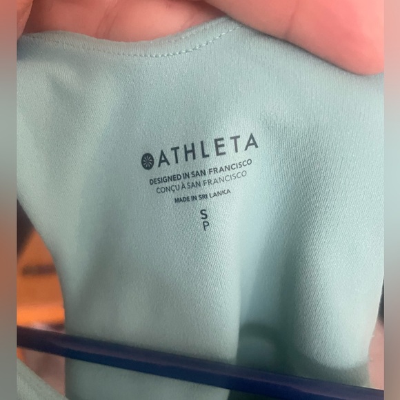 Light blue Athleta workout top. Never worn with tags. Size small. - Picture 3 of 5